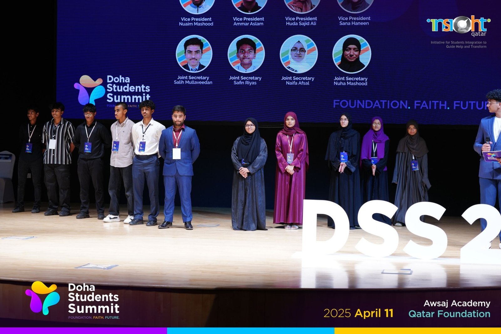 Leadership team on stage
