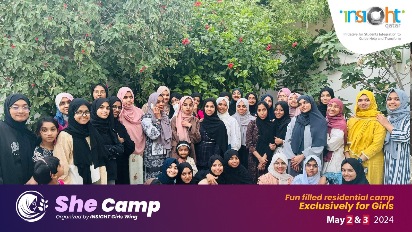 She Camp group photo — Insight Girls Wing